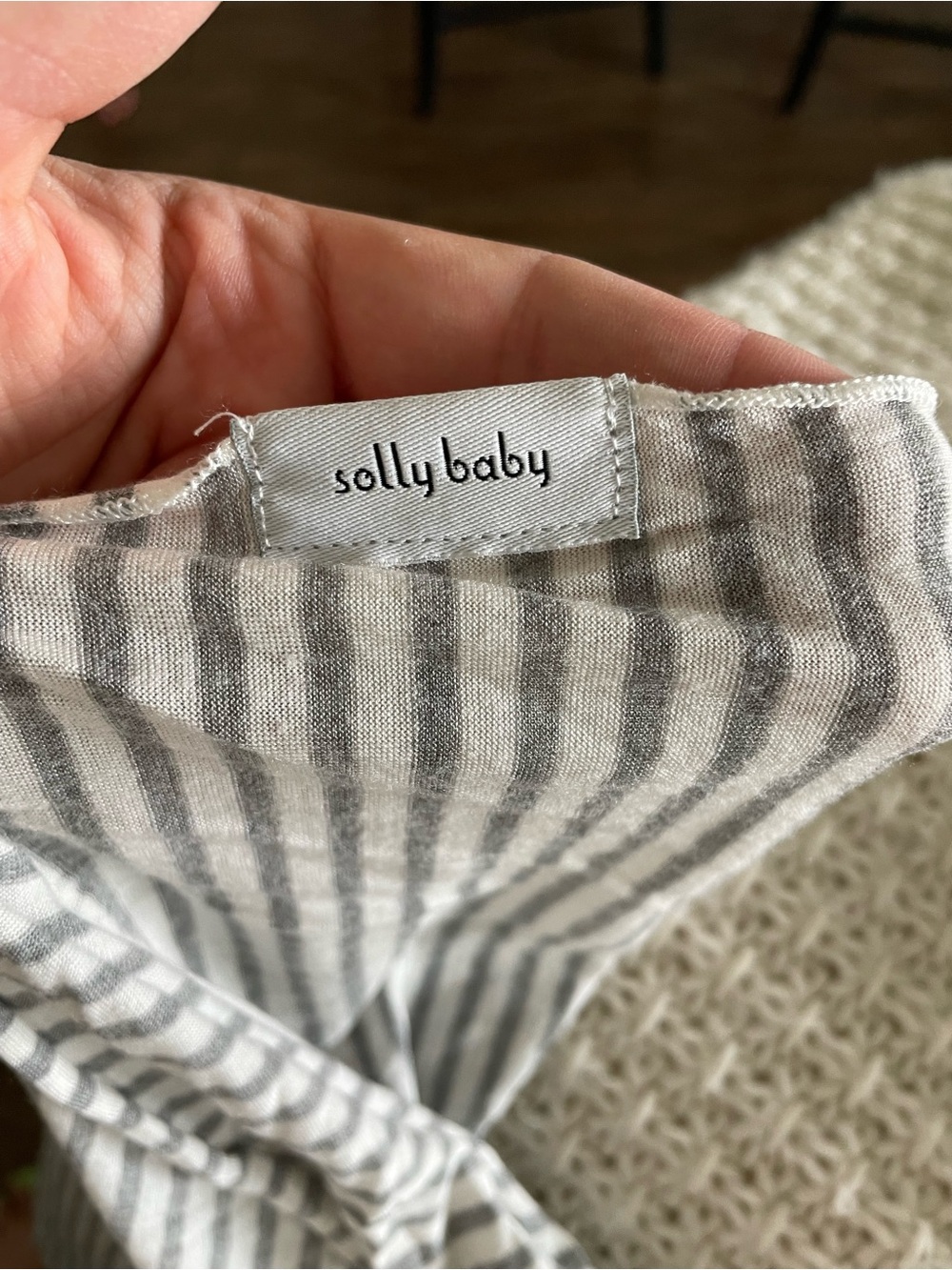 Solly Baby Gray & White Wrap